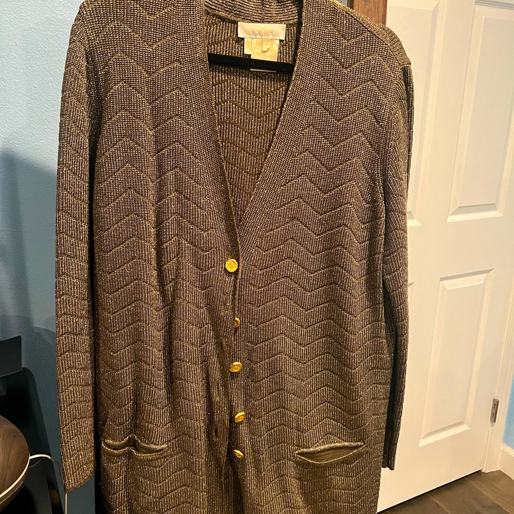 Gorgeous Escada sweater with glitter threads